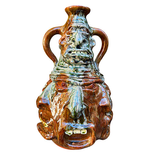 Brian Wilson 15" 9 Faces Face Jug DP5991